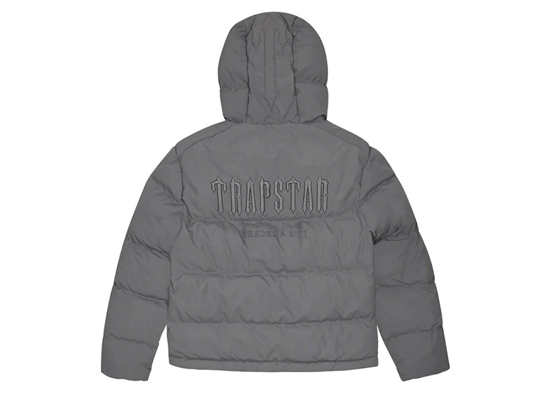 Pre-owned Trapstar Decoded 2.0 Hooded Puffer Jacket Grey