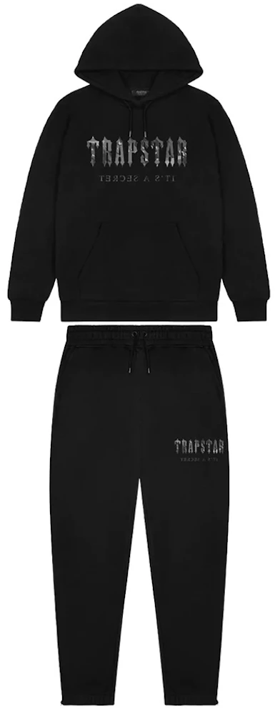 Trapstar Decoded Camo Hooded Tracksuit Blackout Edition Men's