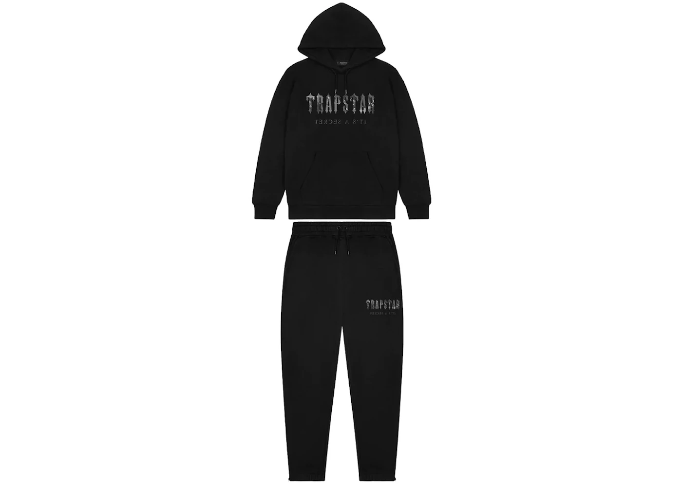 Trapstar Decoded Camo Hooded Tracksuit Blackout Edition Men's