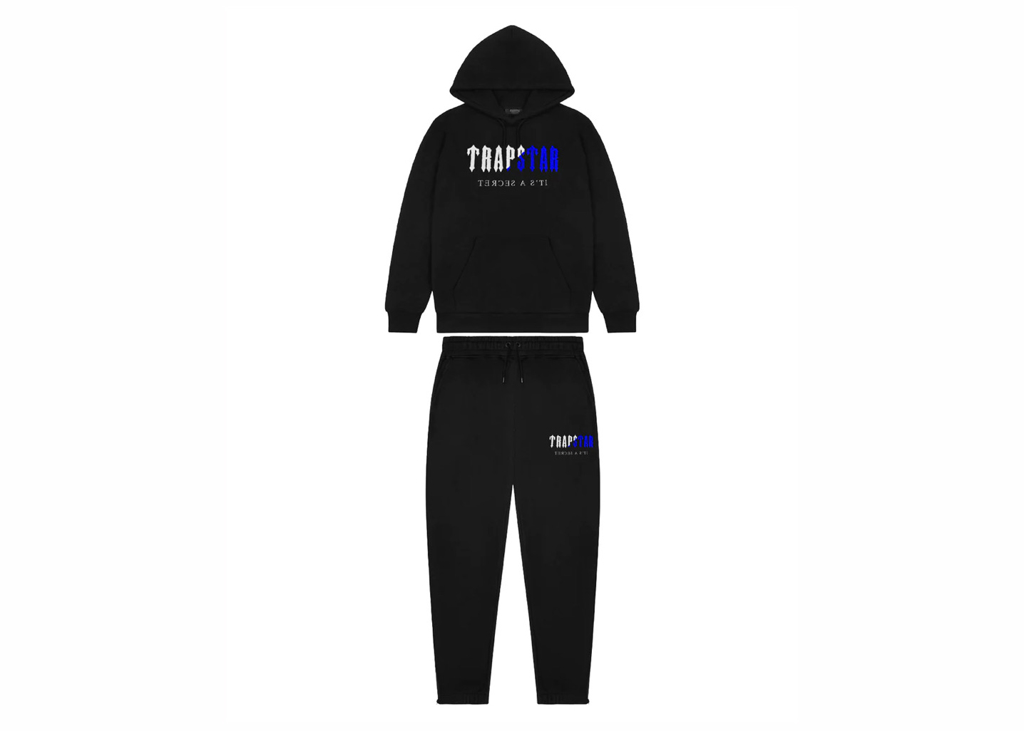 Trapstar Decoded Chenille Hooded Tracksuit Black Ice Men's - SS24 - US