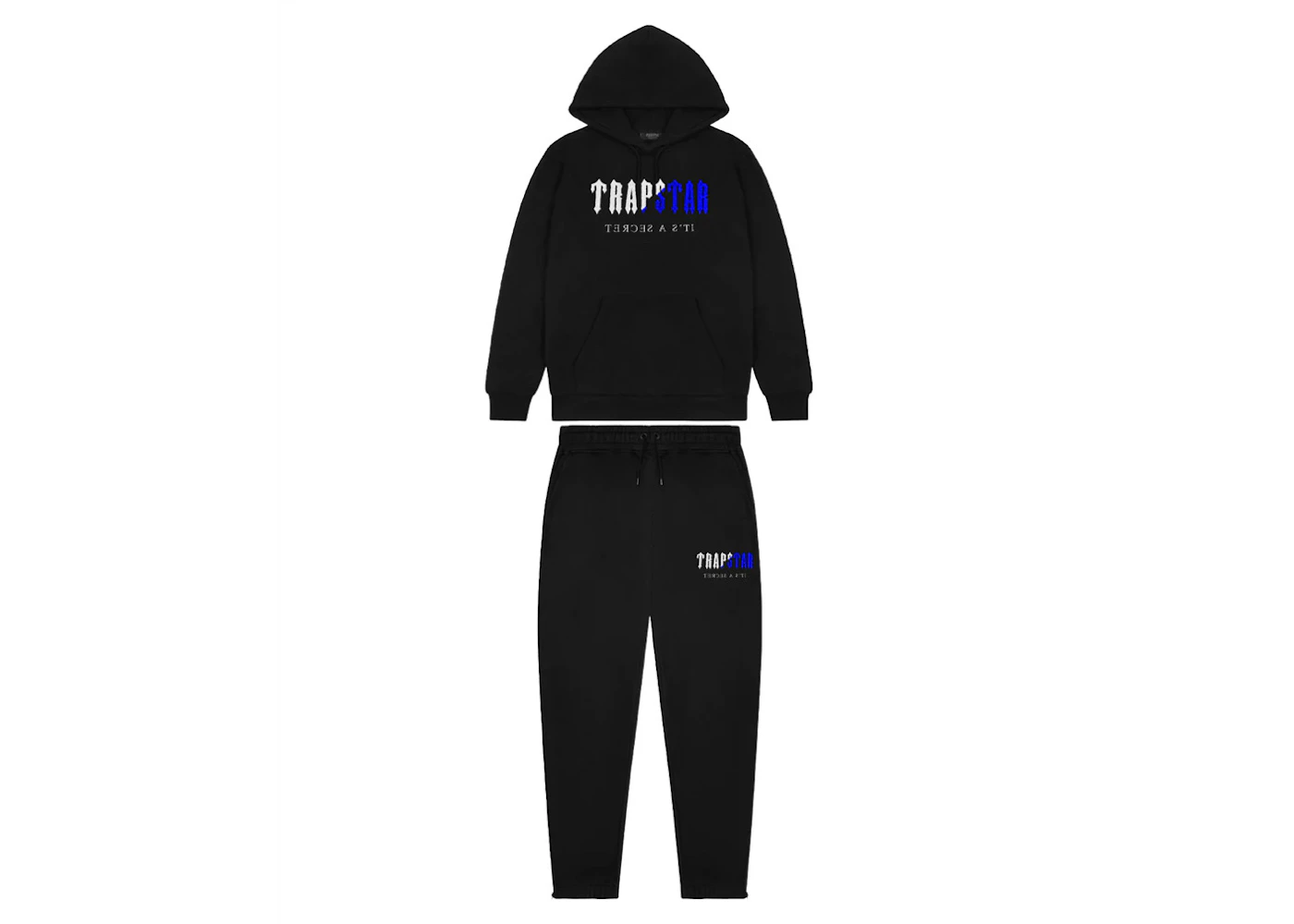 Trapstar Decoded Chenille Hooded Tracksuit Black Ice Edition Men's