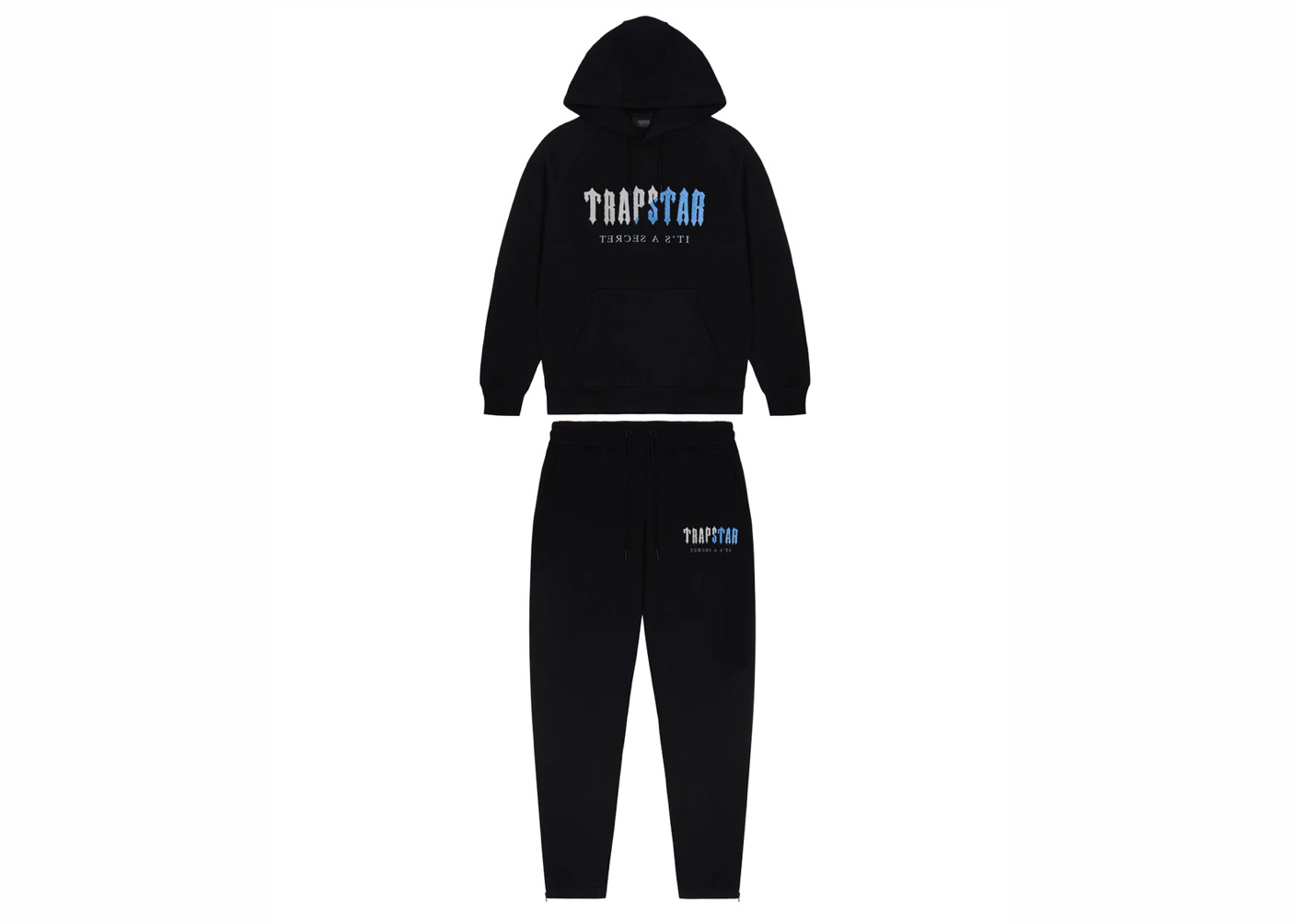 Trapstar Irongate Chenille Arch Hooded Tracksuit Black/Brindle 