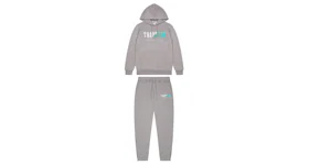 Trapstar Decoded Chenille Hooded Tracksuit Grey/Teal