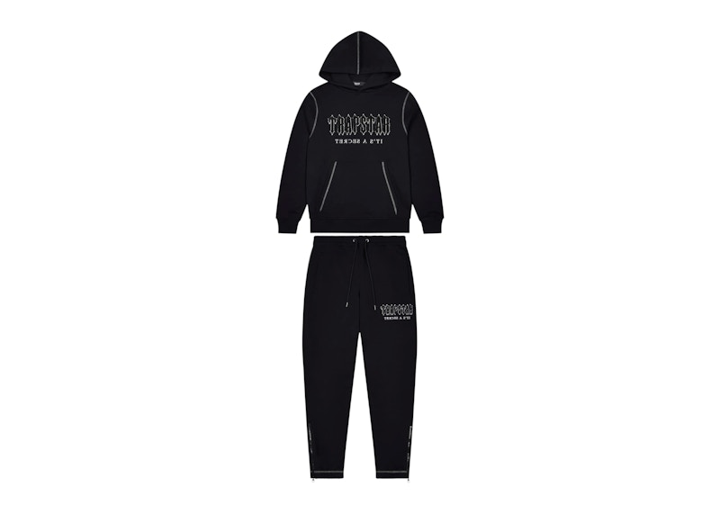 トップス TRAPSTAR Trapstar Decoded Chenille Hooded Tracksuit Black Ice Men's - SS24 - US