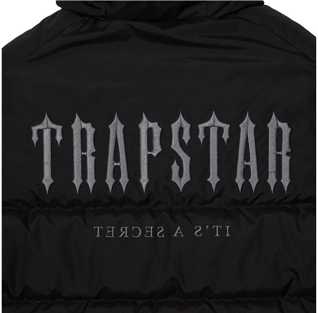TRAPSTAR DECODED HOODED PUFFER JACKET 2.0 - BLUE - LARGE