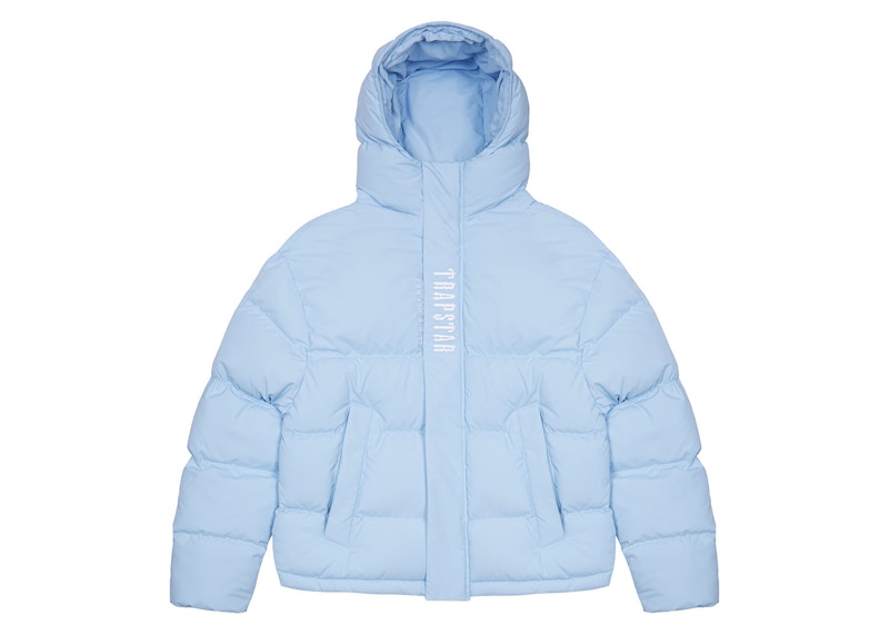 Trapstar Decoded Hooded Puffer 2.0 Ice Blue - FW22 Men's - US