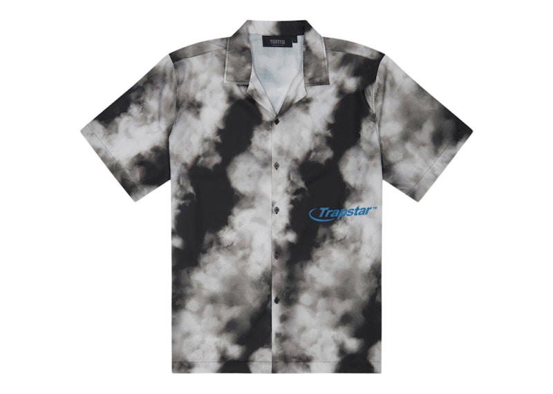 Trapstar Hyperdrive Bleach Shirt Black/Cream/Blue Men's - SS23 - US