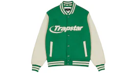 Trapstar Hyperdrive Chenille Varsity Jacket Green Bee/Cream