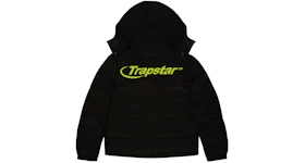 Trapstar Hyperdrive Detachable Hooded Puffer Jacket Black/Lime