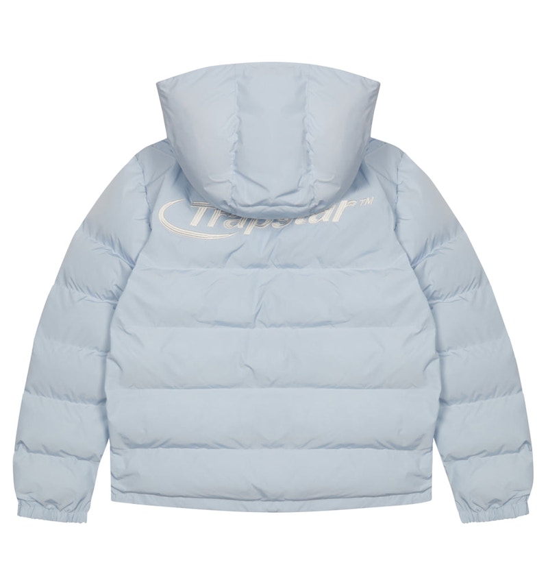 Trapstar Hyperdrive Detachable Hooded Puffer Jacket Ice Blue