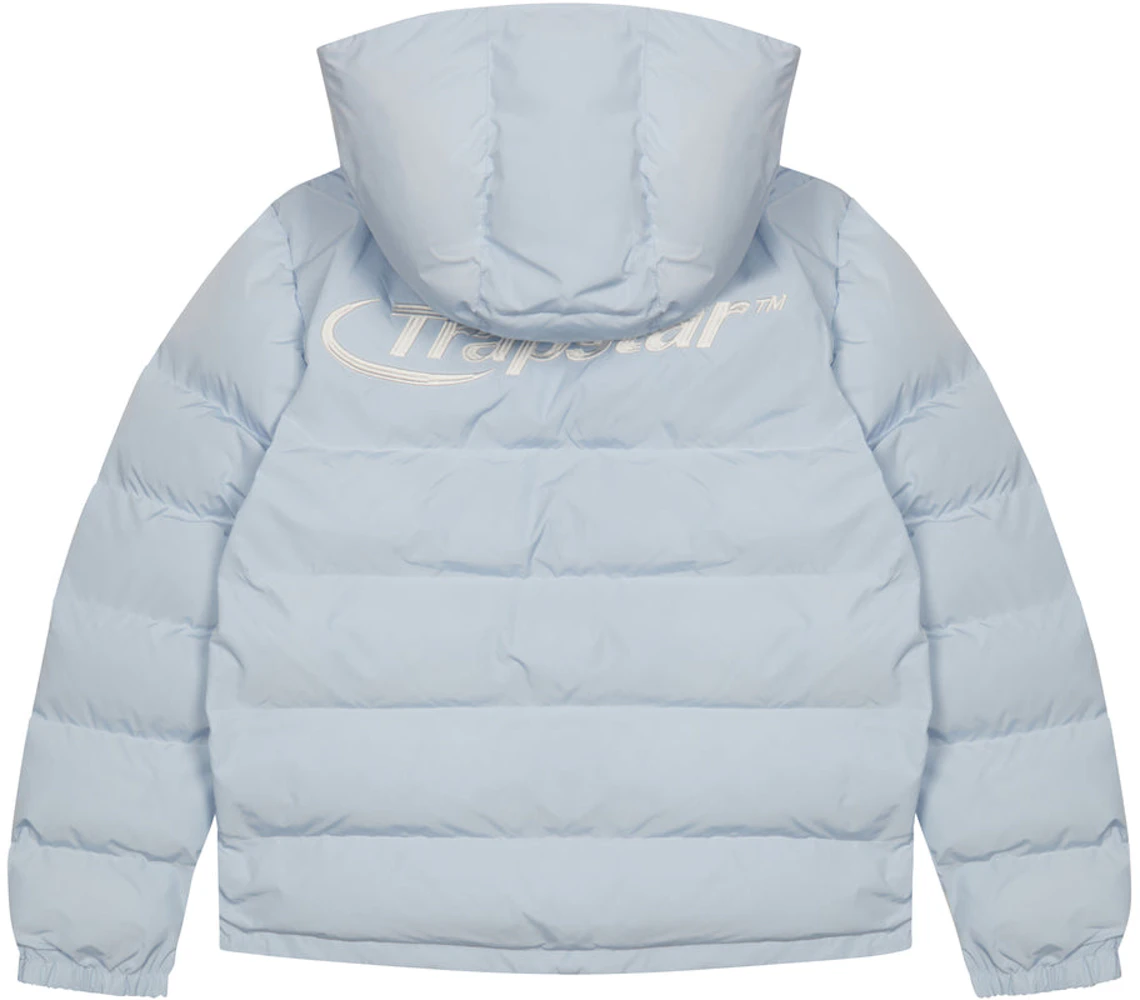 Trapstar Hyperdrive Detachable Hooded Puffer Jacket Ice Blue Men's - FW22 -  GB