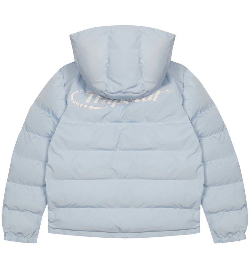 Trapstar Hyperdrive Detachable Hooded Puffer Jacket Ice Blue Men's