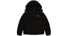 Trapstar Hyperdrive Detachable Hooded Puffer Jacket Triple Black