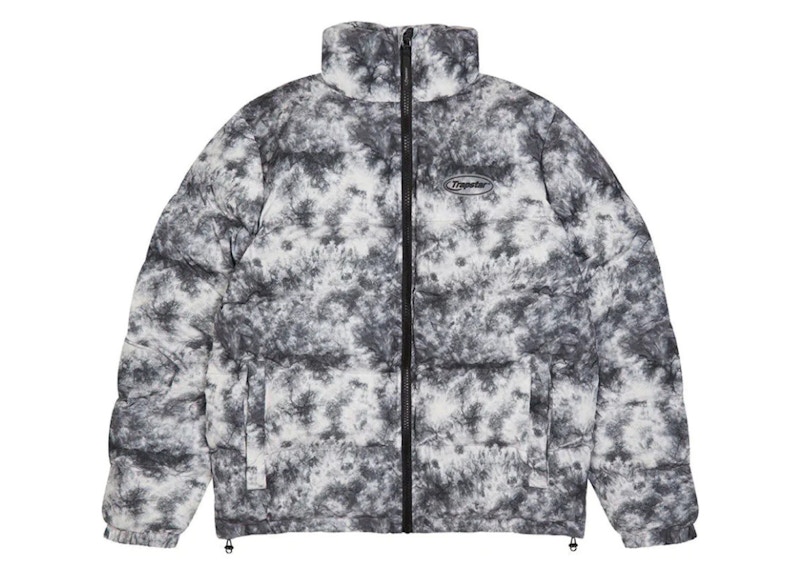 Trapstar Hyperdrive Hooded Puffer Jacket Black/Tie Dye