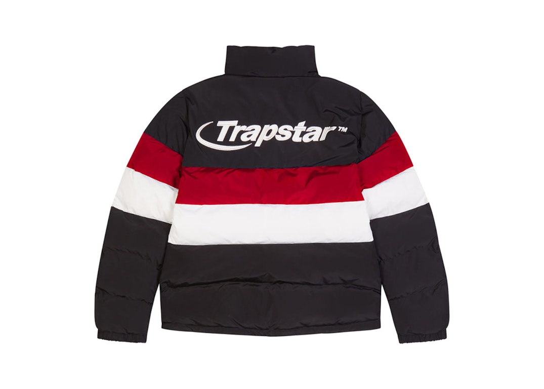 Pre-owned Trapstar Hyperdrive Puffer Jacket Black/red/white