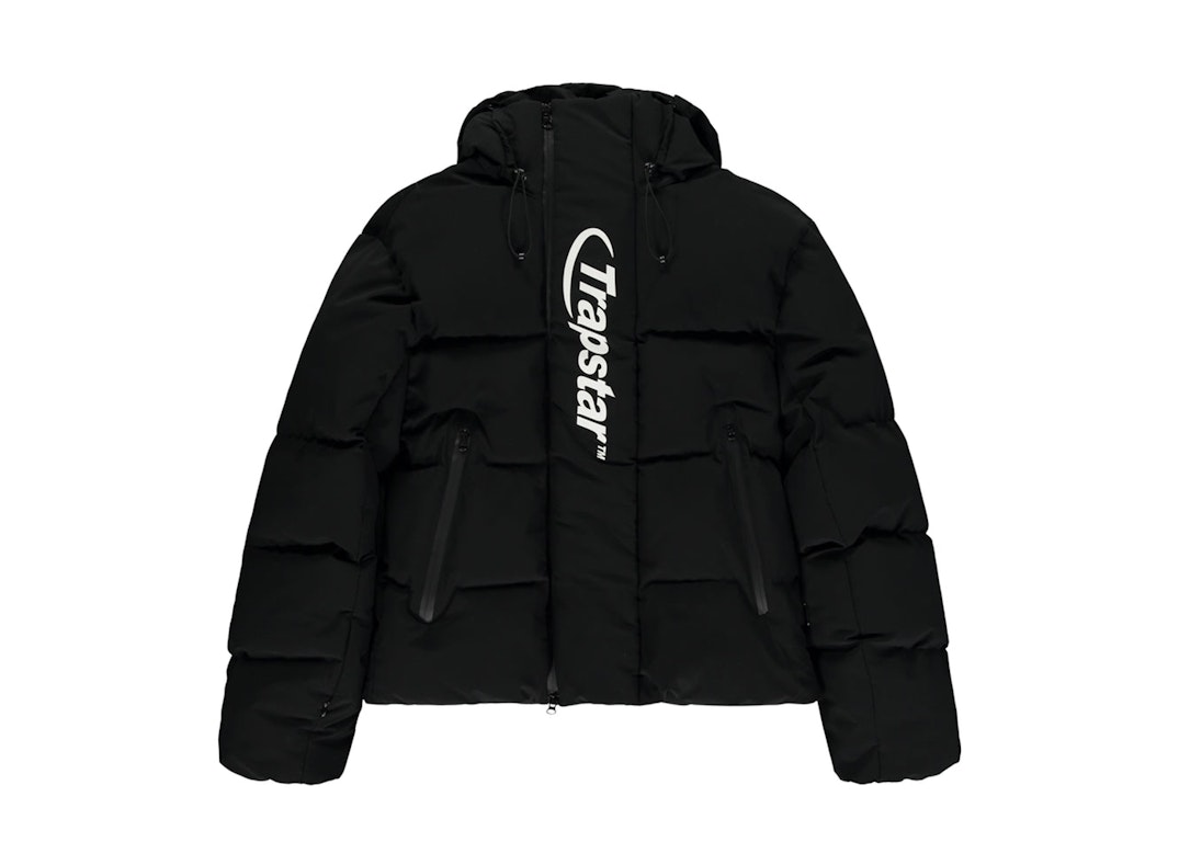 Pre-owned Trapstar Hyperdrive Technical Puffer Jacket Black/white