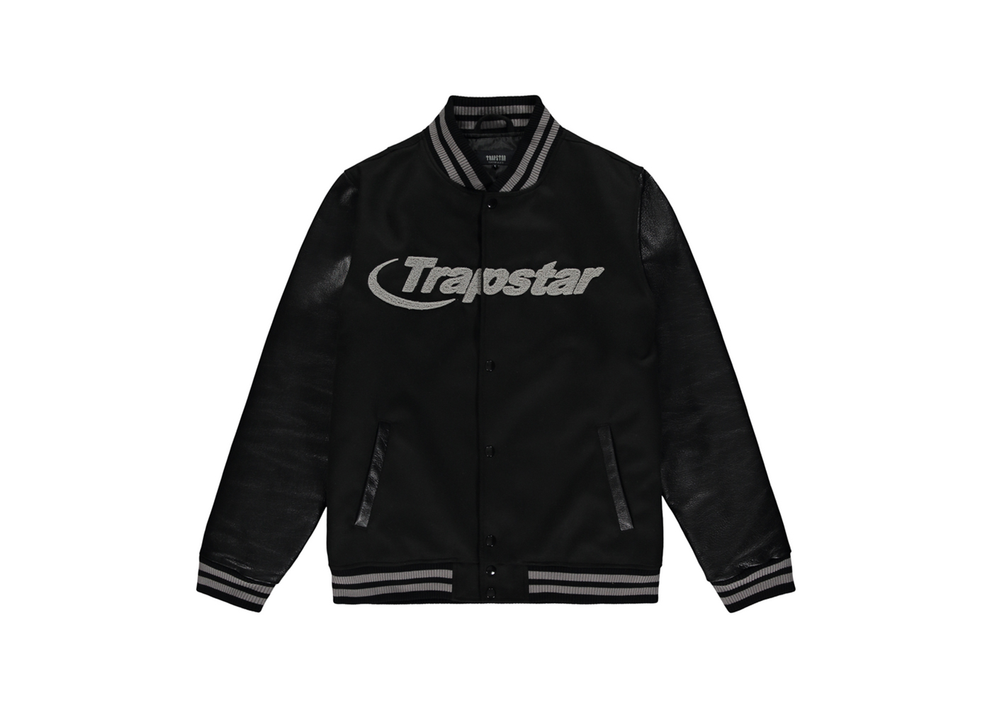 Trapstar Hyperdrive Varsity Jacket Black/Grey Men's - US