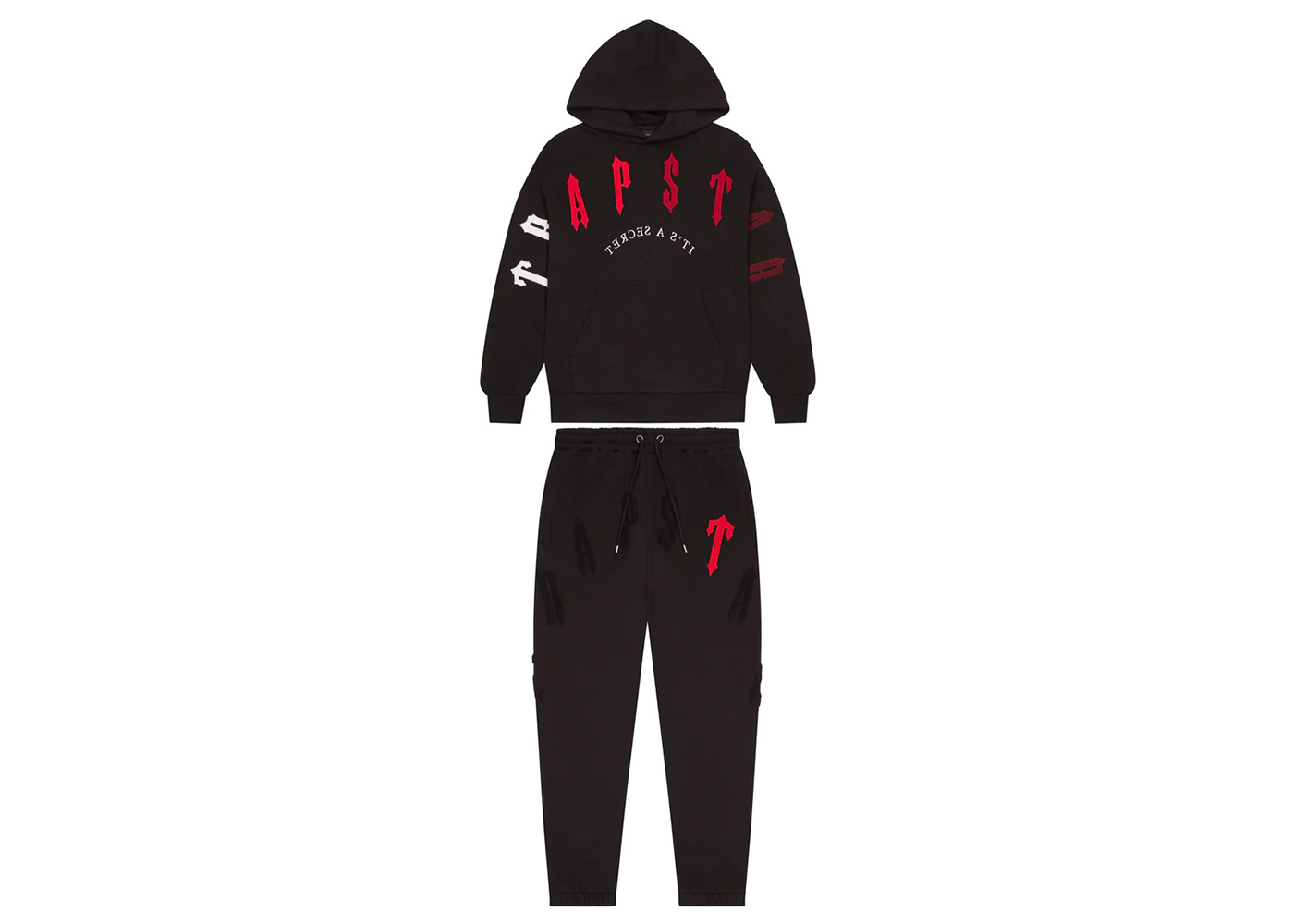 Trapstar Irongate Arch Chenille 2.0 Tracksuit Black/Red Men's 