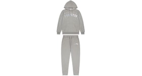 Trapstar Irongate Arch Chenille Hoodie Tracksuit Grey Ice Edition