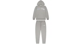 Trapstar Irongate Arch Chenille Hoodie Tracksuit Grey Ice Edition