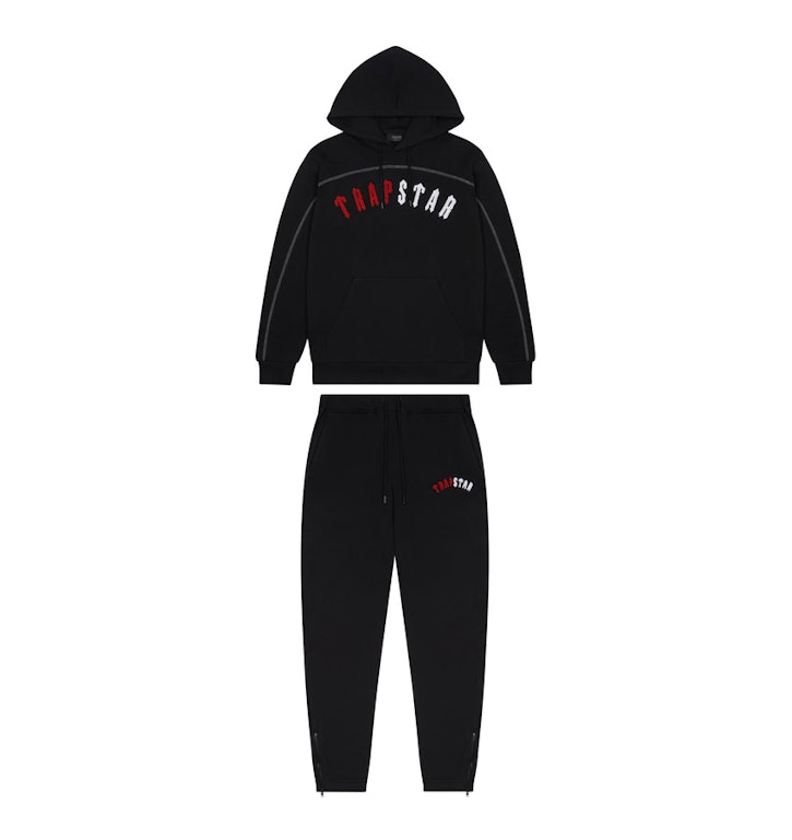 Pre-owned Trapstar Irongate Arch Chenille Hoodie Tracksuit Infrared Edition
