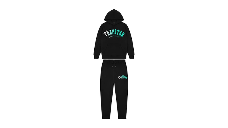 ビッチアムだぁーだぁ　TRAPSTAR グラデーションベスト Trapstar Irongate Arch Fade Tracksuit Black/Teal Men's - FW25 - US