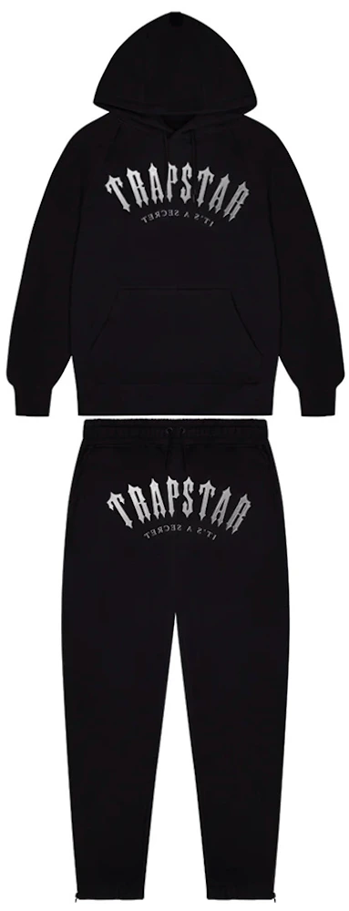 Trapstar Irongate Arch It's A Secret Hooded Gel Tracksuit Black/White
