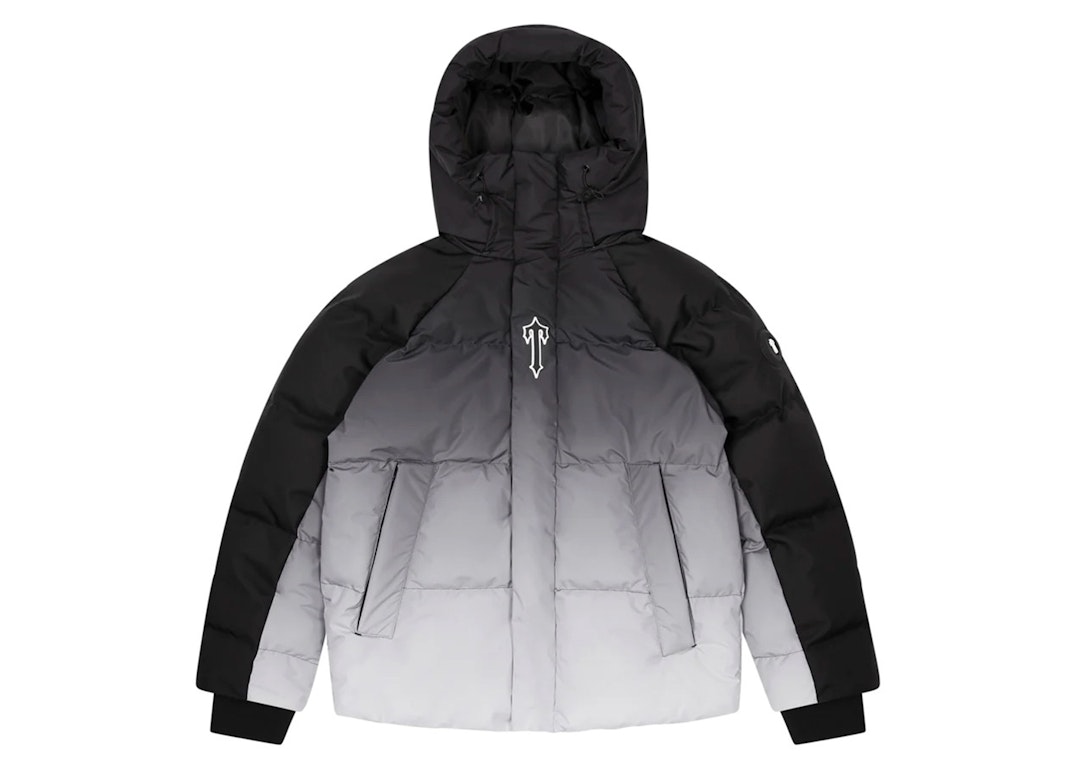 Pre-owned Trapstar Irongate Arch Puffer Jacket (fw23) Black/gradient