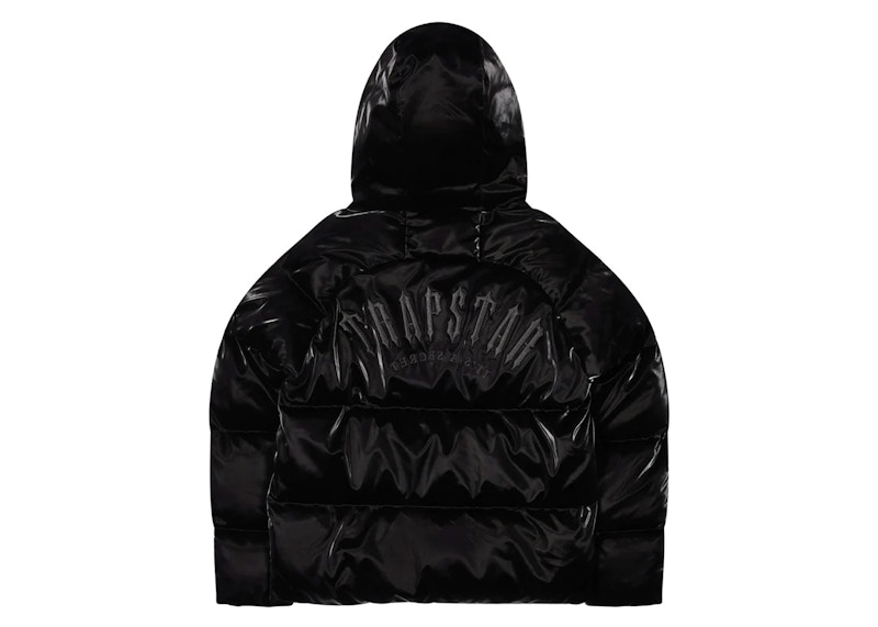 Trapstar Irongate Arch Puffer Jacket (FW23) Gloss Black Men's - FW23 - US