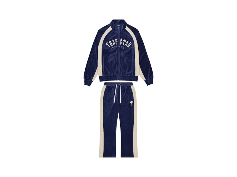 Trapstar Irongate Arch Velour Tracksuit Navy Men's - FW24 - US