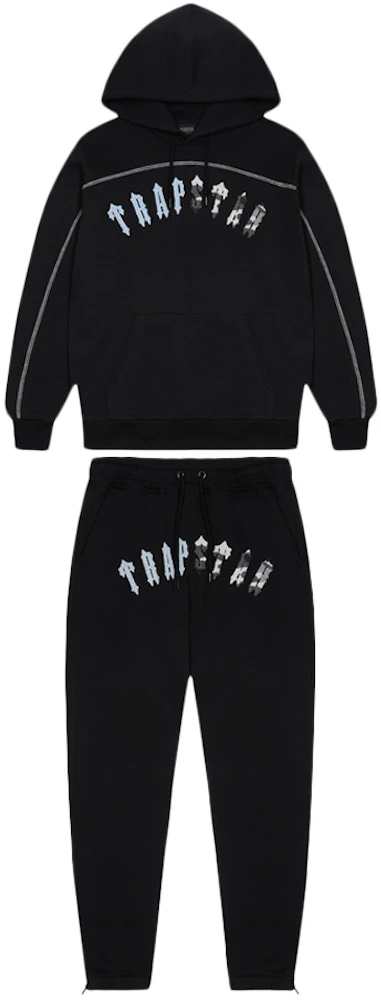 Trapstar Irongate Chenille Arch Hooded Tracksuit Black/Blue Camo Men's ...