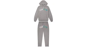 Trapstar Irongate Chenille Arch Hooded Tracksuit Grey/Sea Blue