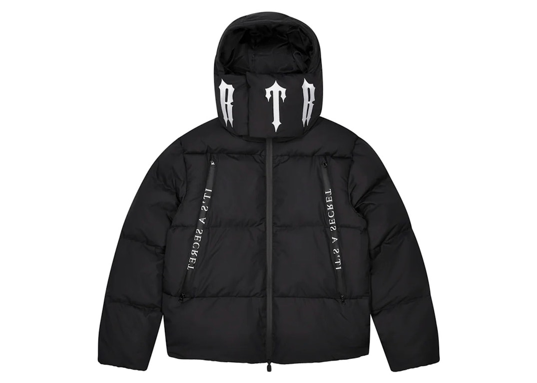 Pre-owned Trapstar Irongate Collar Puffer Jacket Black