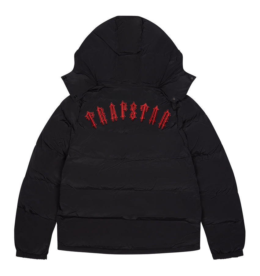 Trapstar Irongate Detachable Hooded Puffer Jacket Black/Infrared 