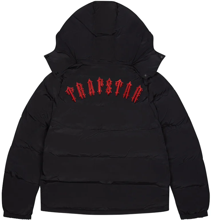 Trapstar Irongate Detachable Hooded Puffer Jacket Black/Infrared Herren ...