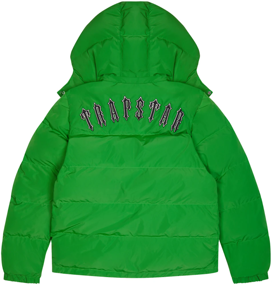 Trapstar Irongate Detachable Hooded Puffer Jacket Green Men's - FW22 - US