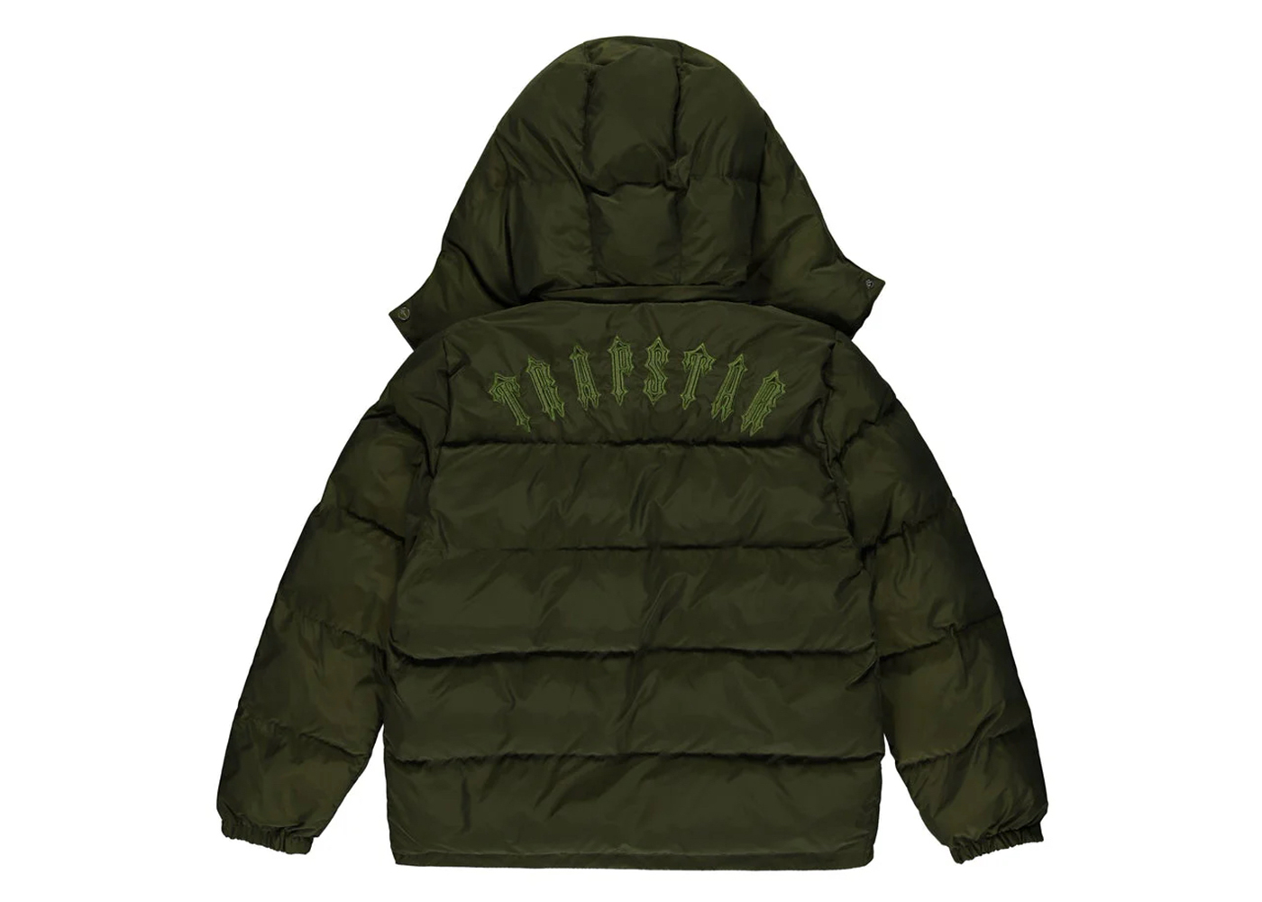 Trapstar Hyperdrive Detachable Hooded Puffer Jacket Black/Lime 