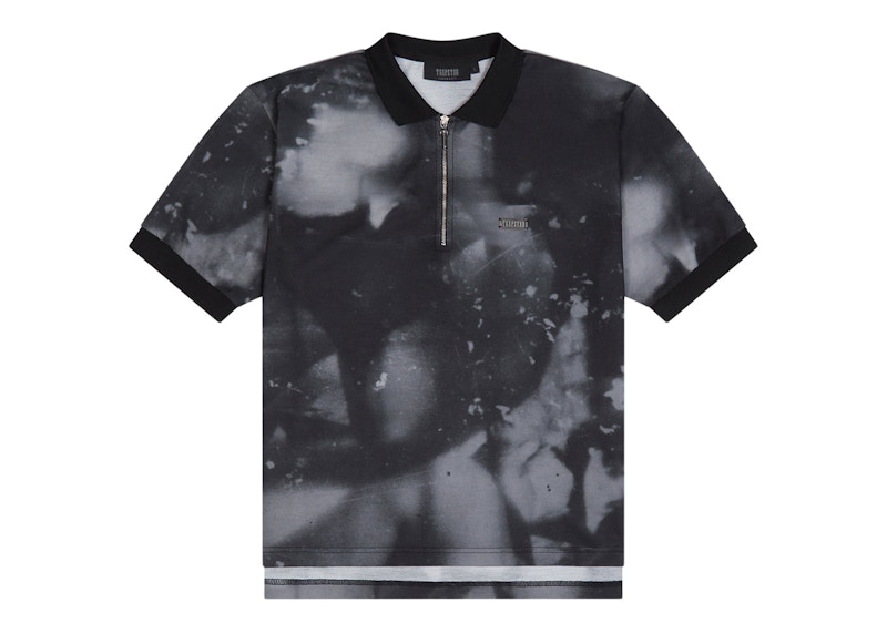 Trapstar Irongate HalfZip Polo Shirt Grey Tie Dye SS23 FR