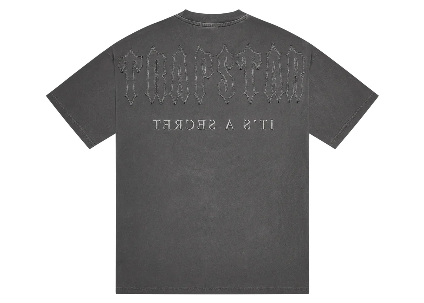Trapstar Irongate Patchwork Tee Grey Enzyme Wash Men's - FW23 