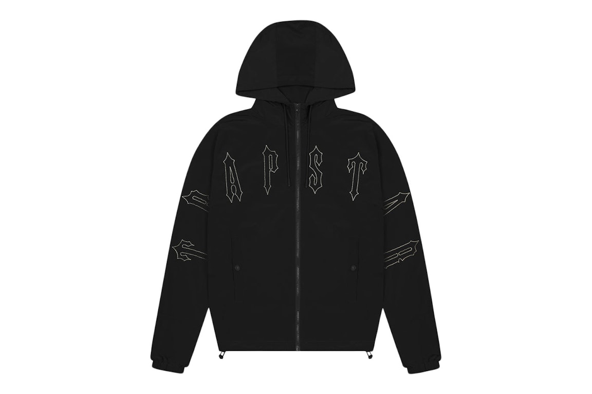 Pre-owned Trapstar Irongate Quilted Windbreaker Jacket Black/white ...