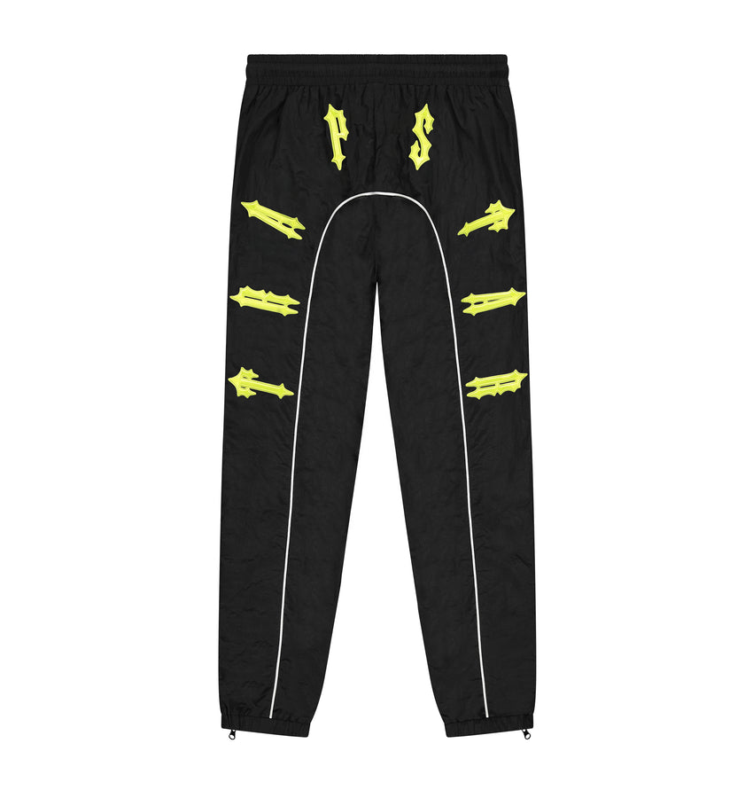 Trapstar Irongate Shell Track Bottoms 2.0 Black/Lime Men's - FW22 - US