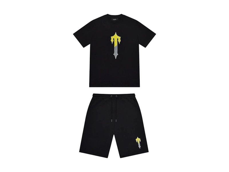 Trapstar Irongate T Short Set Black/Yellow Men's - US