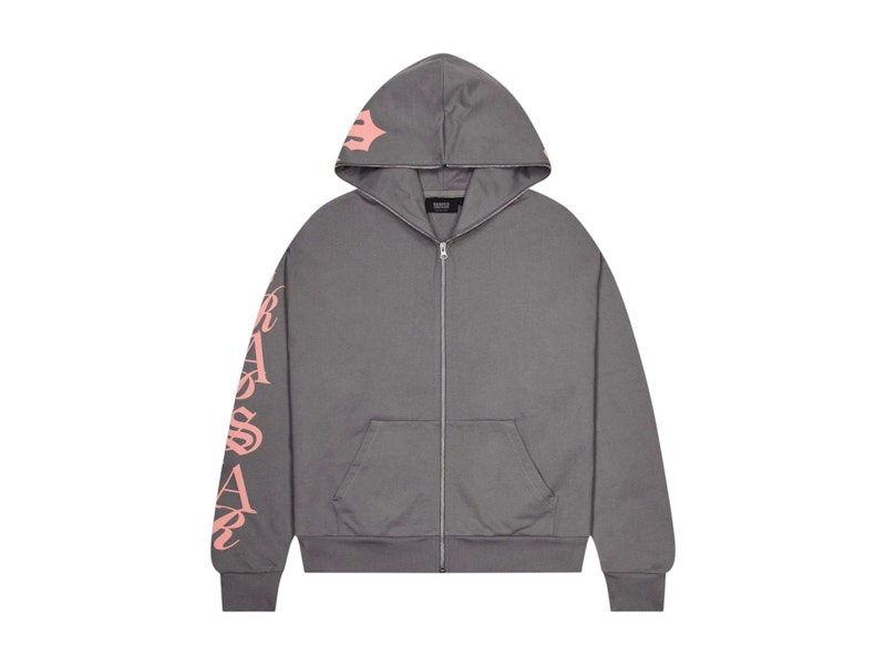 【Trapstar London】SCRIPT HOODIE フーディ パーカー Trapstar Script 2.0 Hoodie Grey/Pink Men's - SS25 - US