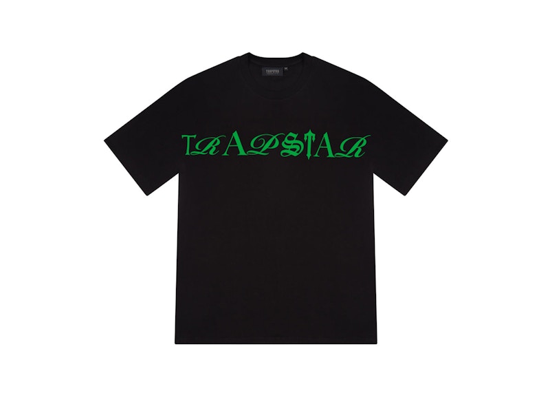 Trapstar Script Tee Black/Green SS23 Homme FR