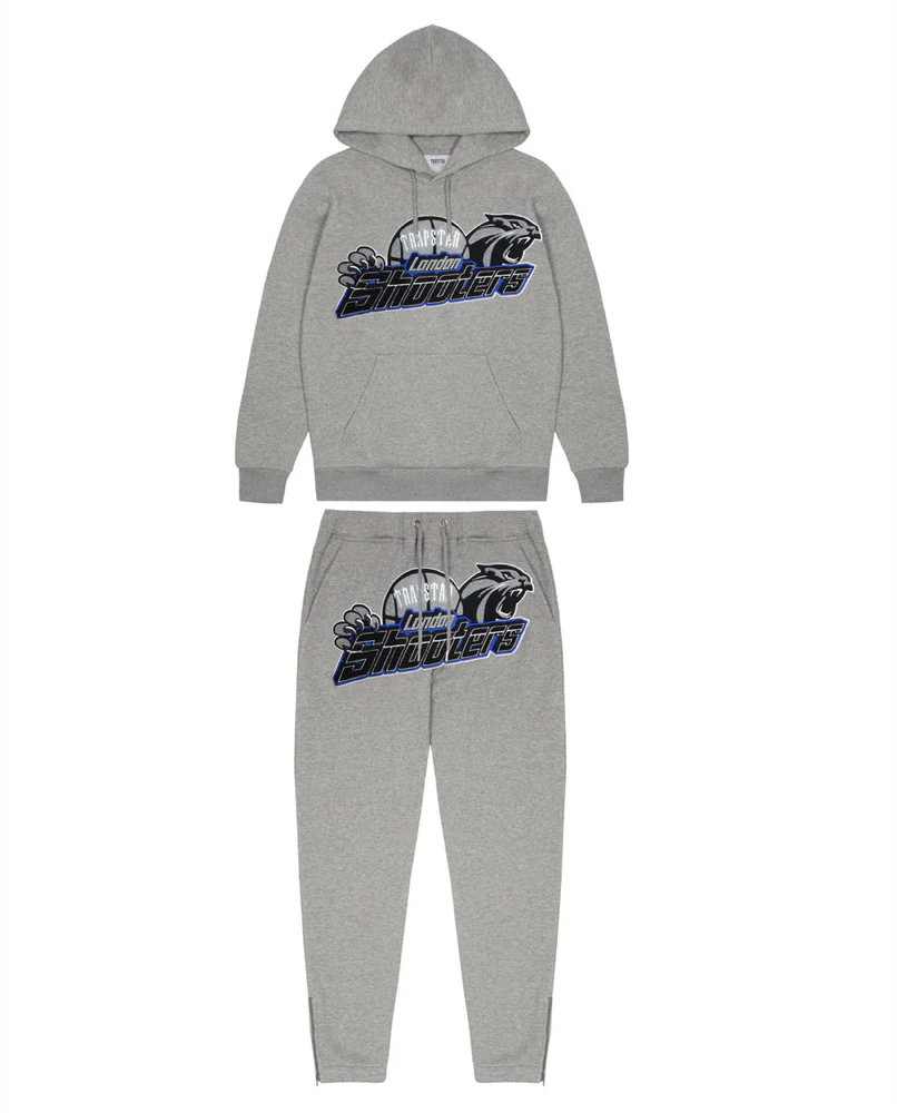 Trapstar Shooters 2.0 Hoodie Tracksuit Grey/Blue Men's - SS24 - US