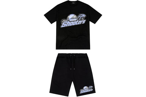 Set de pantalones cortos Trapstar Shooters negro/hielo Hombre