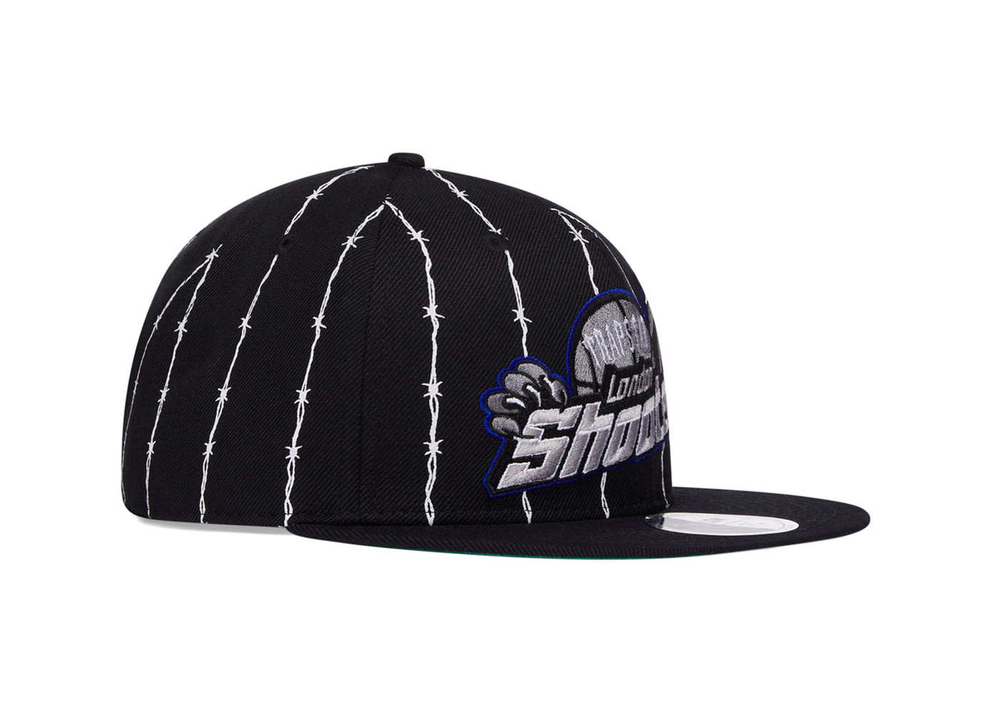 Trapstar Shooters Barbed Wire Fitted Cap Black/Blue - SS23 - IT