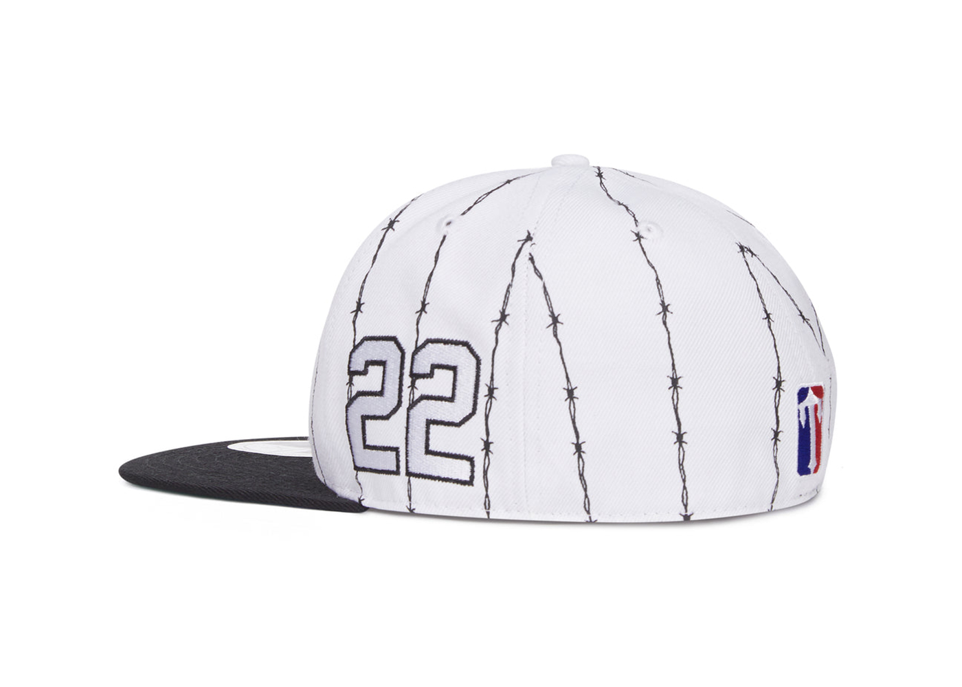Trapstar Shooters Barbed Wire Fitted Cap White/Blue - SS23 - JP