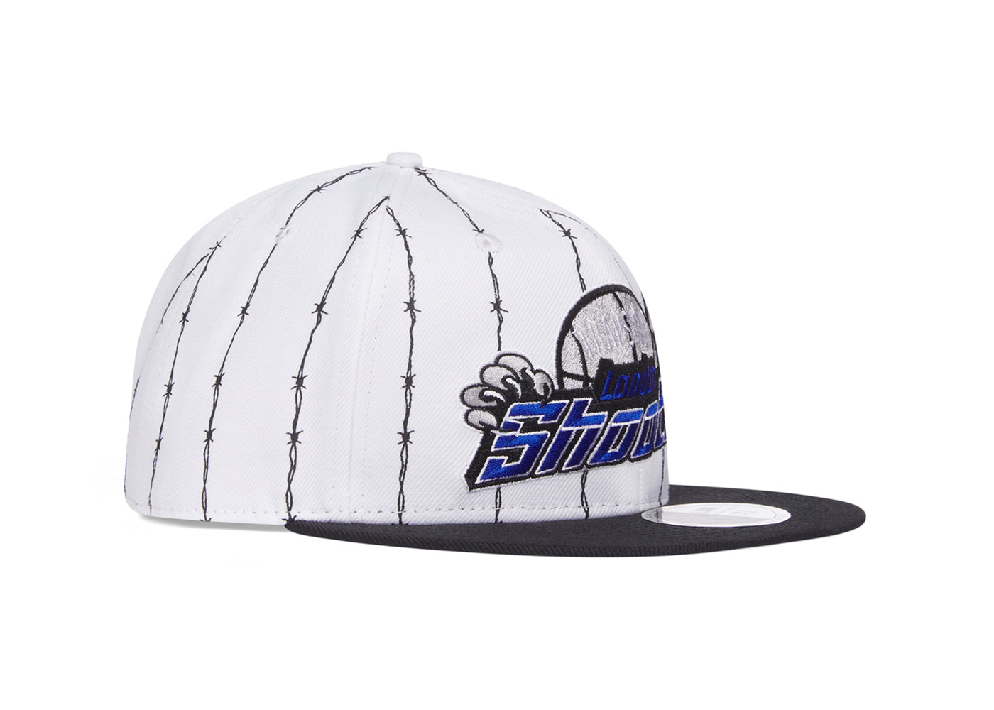 Trapstar Shooters Barbed Wire Fitted Cap White/Blue - SS23 - US
