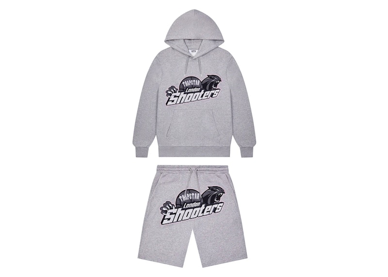 Trapstar Shooters Hoodie Short Set Grey Men's - SS24 - GB